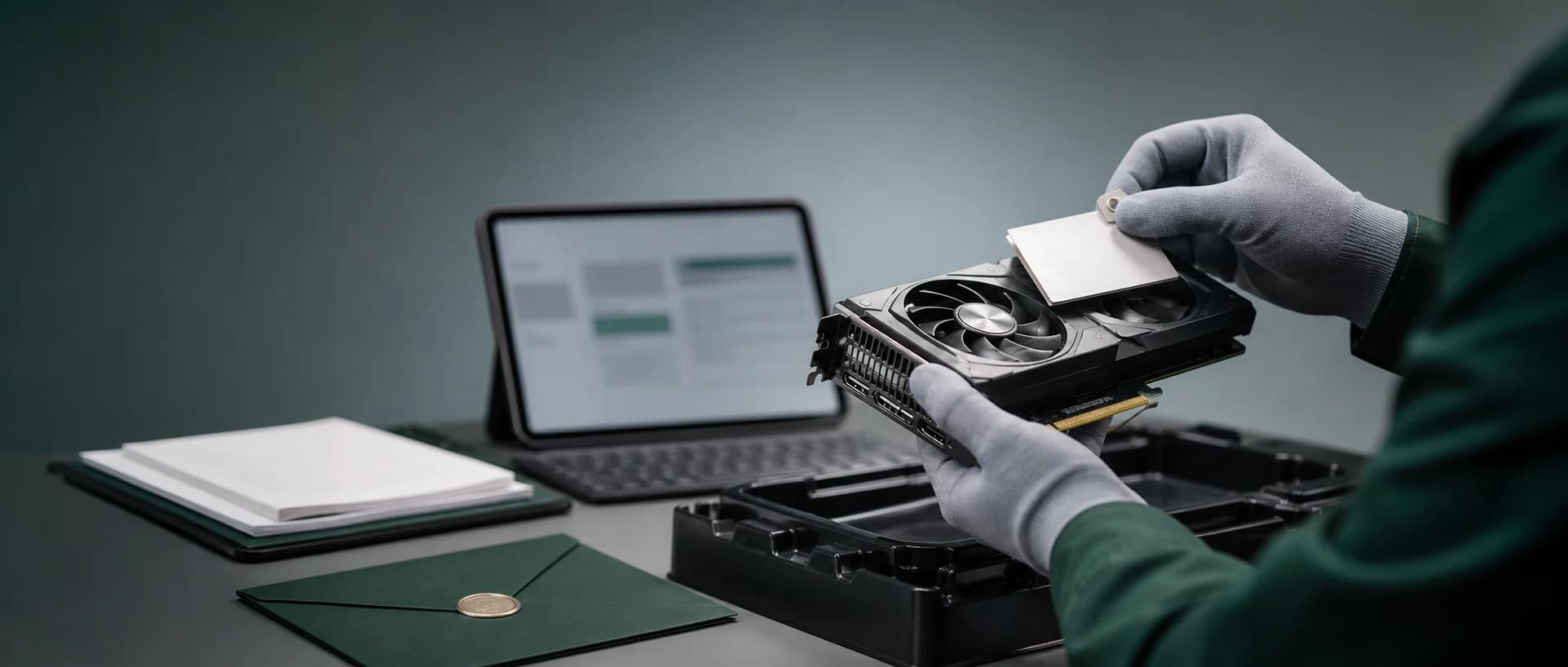 Repair operations desk verifying a case number and email before status lookup
